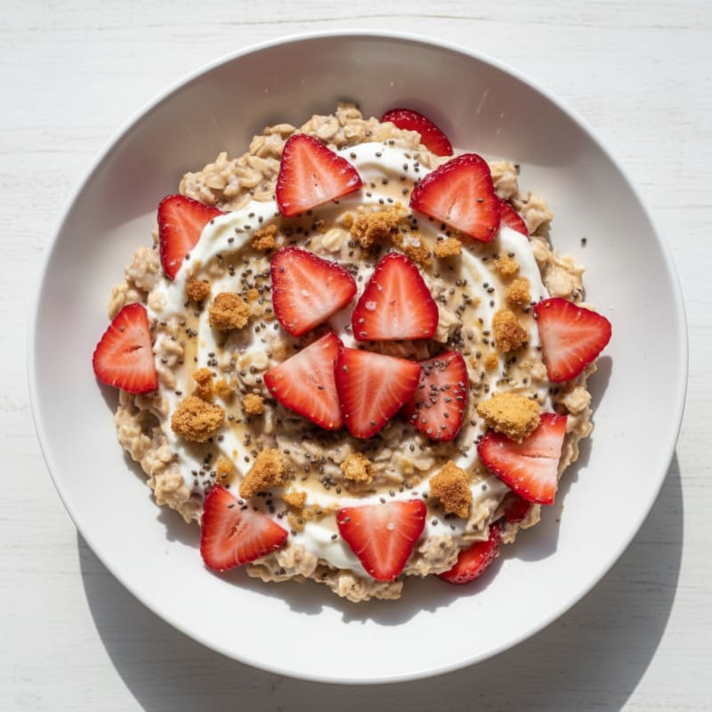 Creamy Strawberry Shortcake Overnight Oats