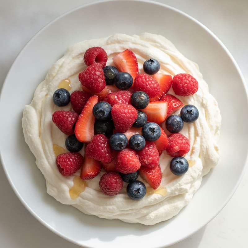 Silky Greek Yogurt Protein Mousse with Mixed Berries