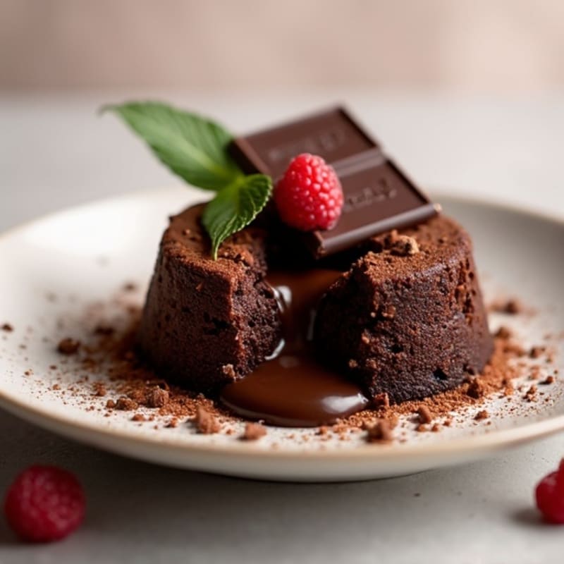 Protein-Rich Dark Chocolate Lava Cake