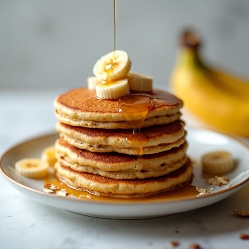 Protein-Packed Caramelized Banana Oat Pancakes