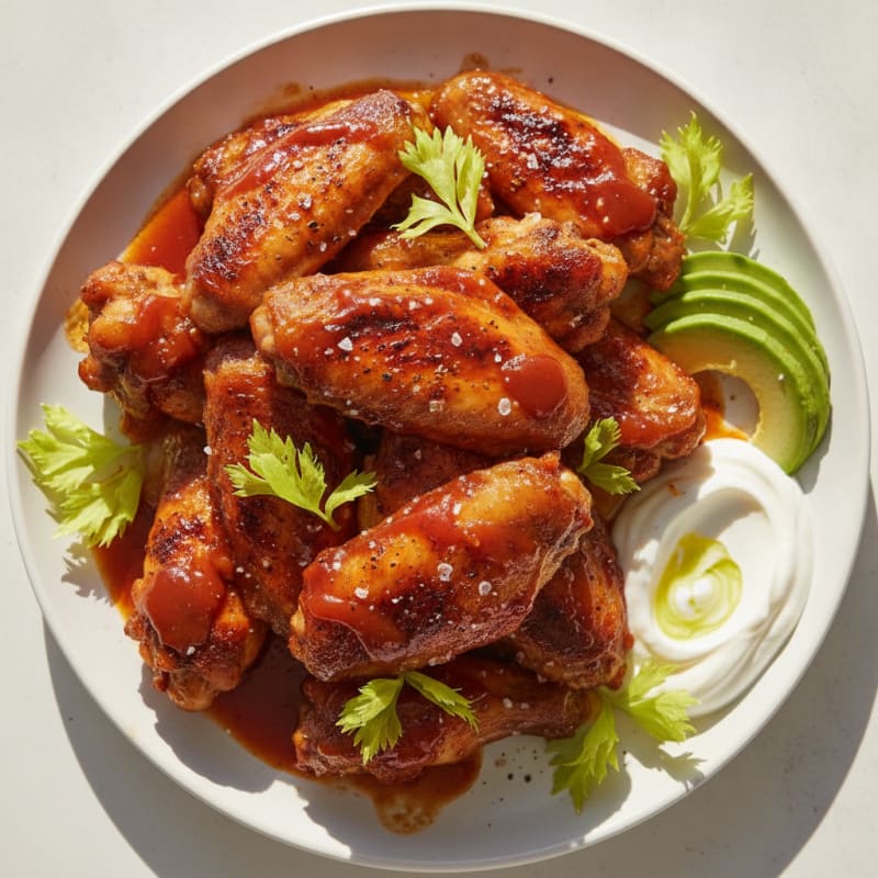 Spicy BBQ Glazed Chicken Wings