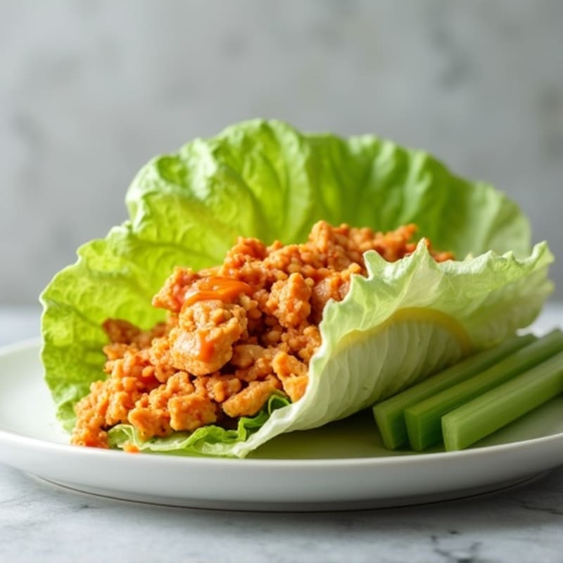 Spicy Buffalo Ranch Chicken Lettuce Wrap