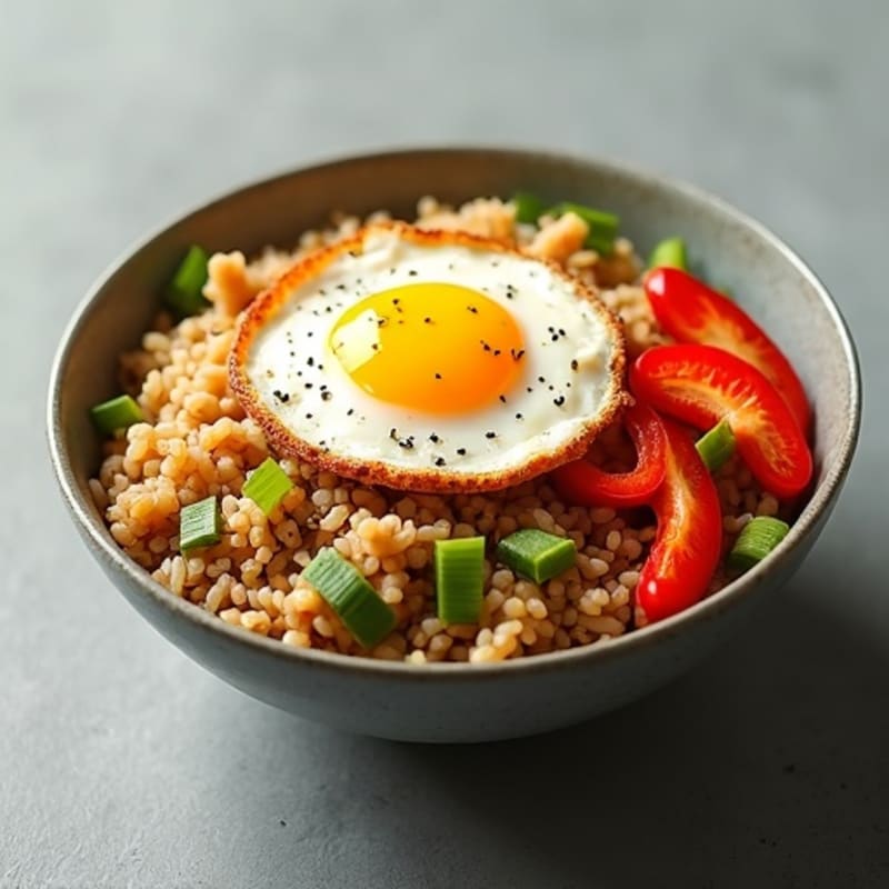 Crispy Tuna Egg Rice Bowl