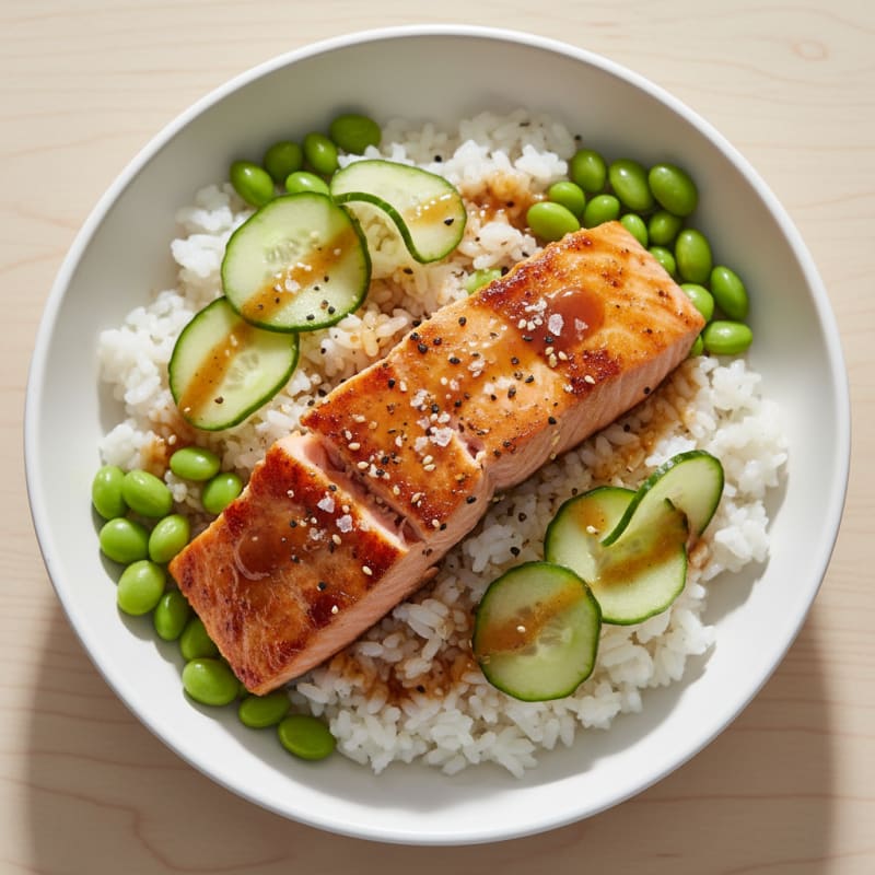 Zesty Salmon Sushi Rice Bowl