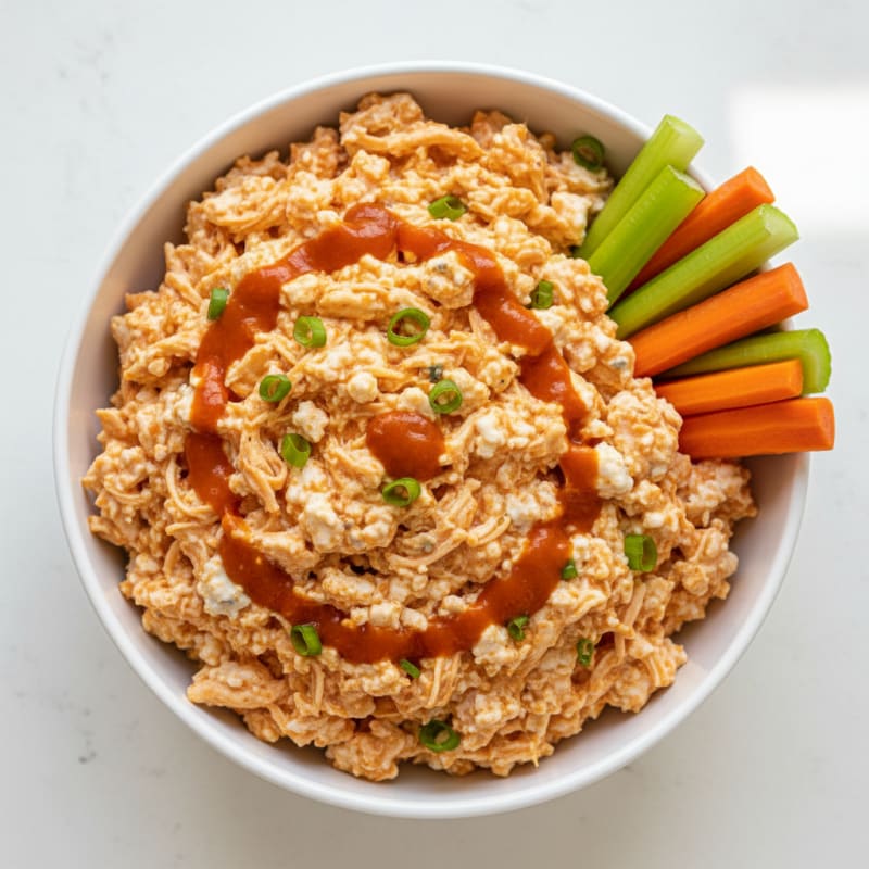 Buffalo Chicken Cottage Cheese Dip