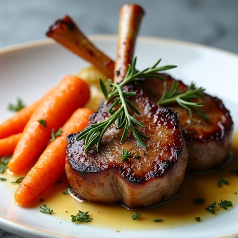 Herb-Roasted Lamb Chops with Crispy Root Vegetables