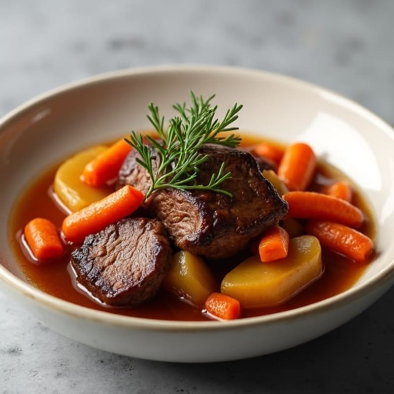 Tender Braised Beef with Root Vegetables