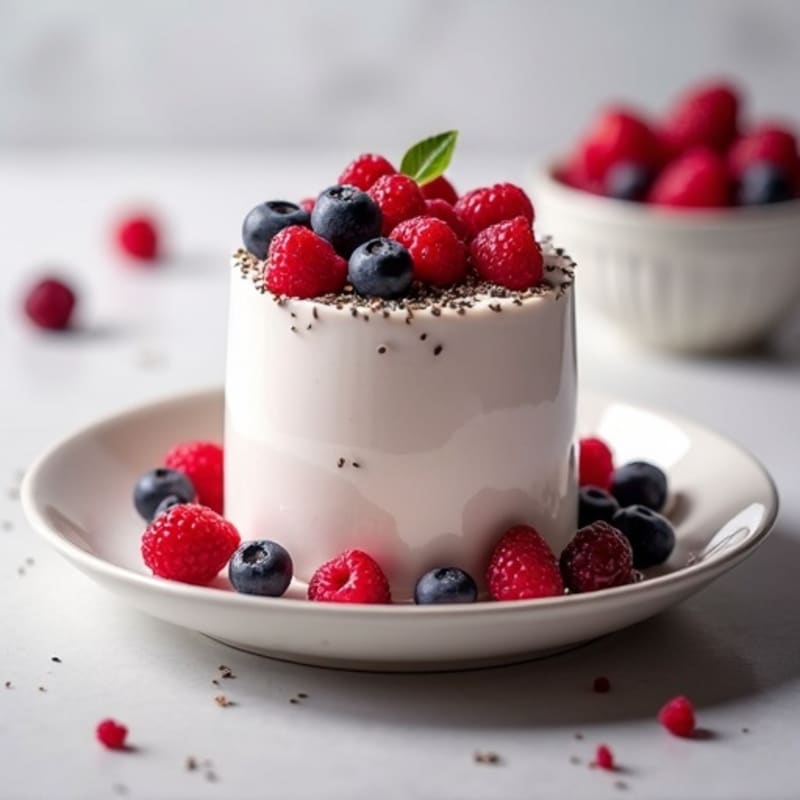 Silky Greek Yogurt Protein Mousse with Mixed Berries