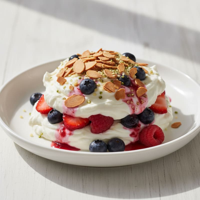 Greek Yogurt Protein Parfait with Mixed Berries