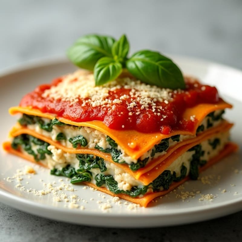 Lean Turkey Ricotta Lasagna with Spinach