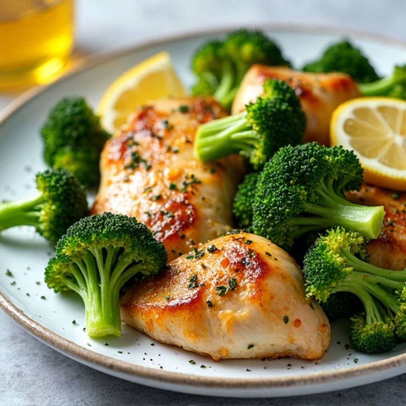 Sheet Pan Lemon Herb Chicken and Broccoli