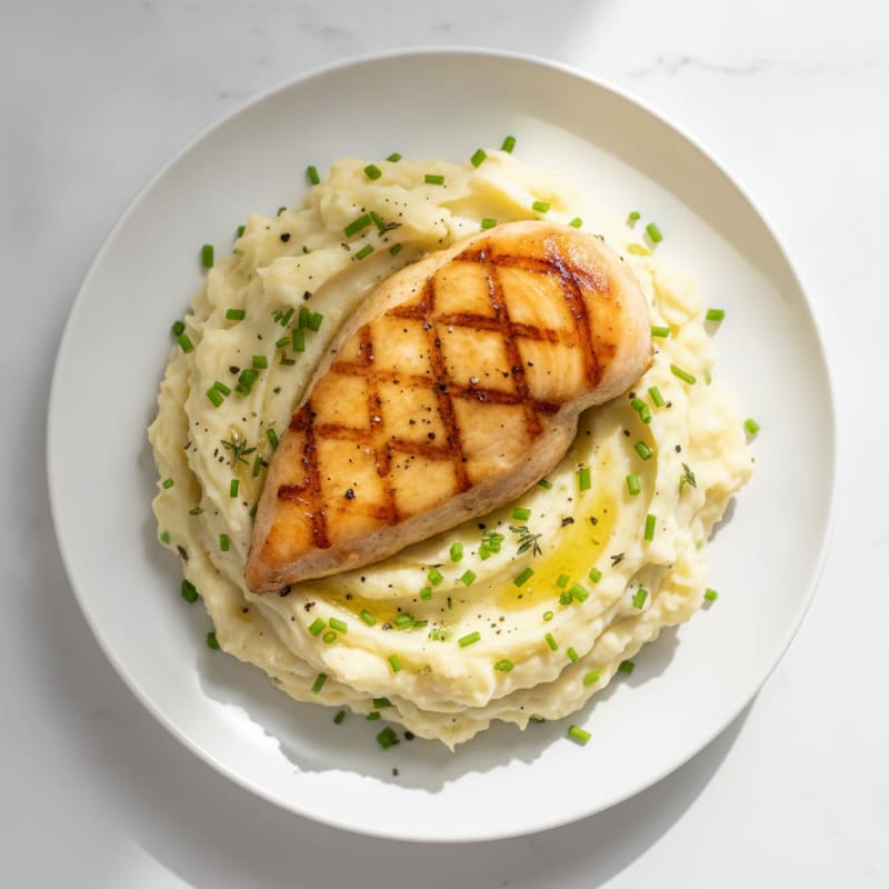 Garlic Herb Mashed Potatoes with Chives