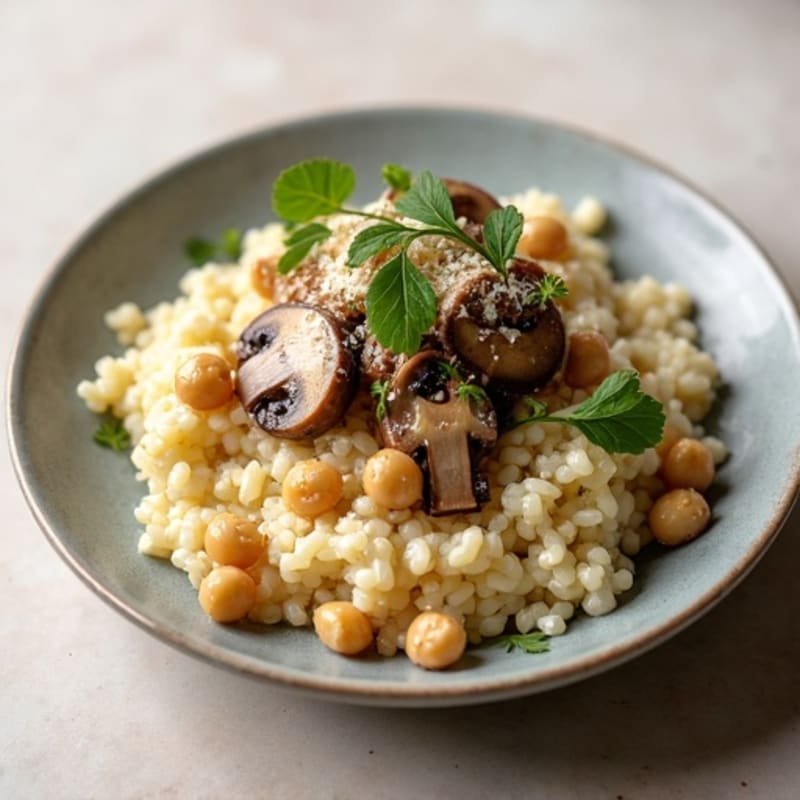 Creamy Wild Mushroom Cauliflower Risotto