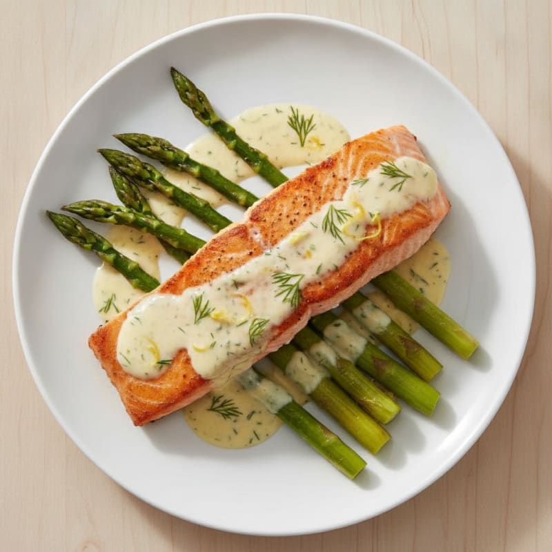 Pan-Seared Salmon with Lemon-Dill Sauce