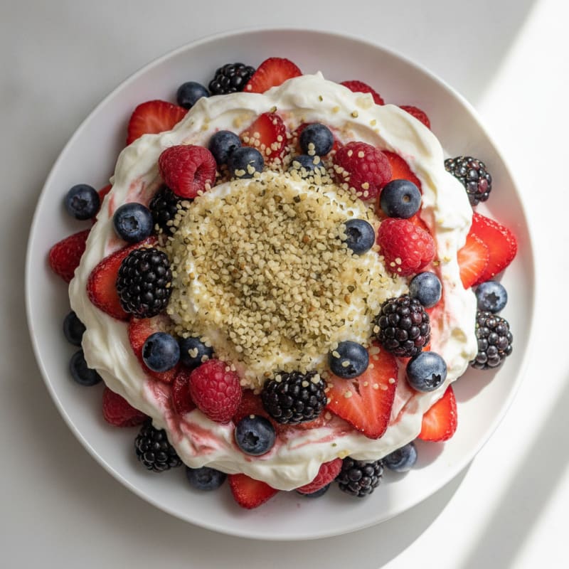 Greek Yogurt Protein Parfait with Mixed Berries