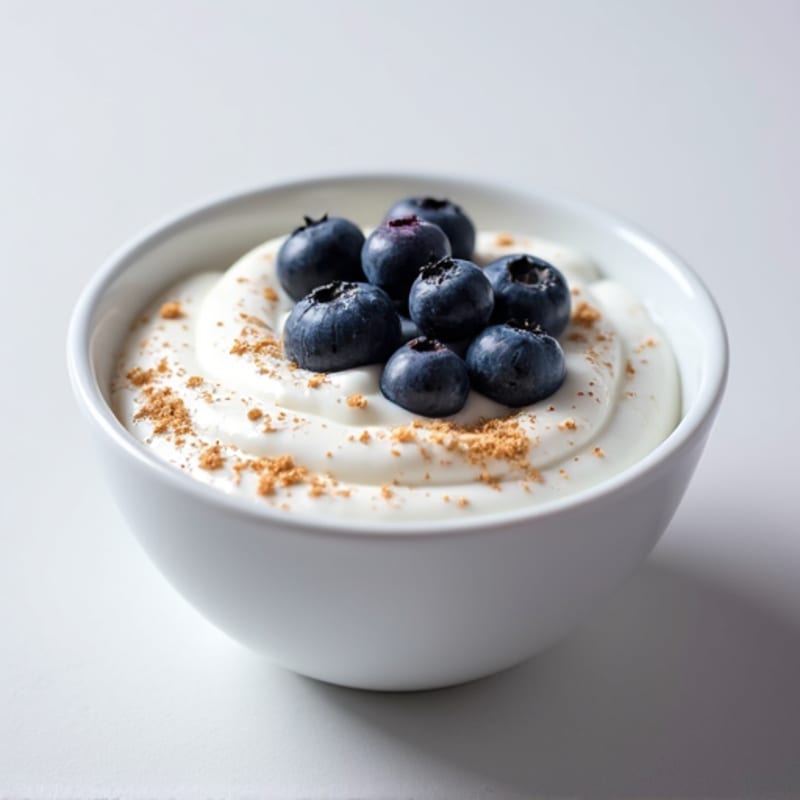 Greek Yogurt with Protein Powder and Blueberries