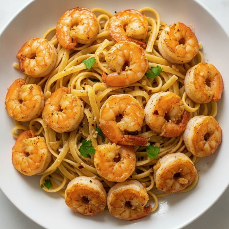Garlic Butter Shrimp Scampi with Linguine