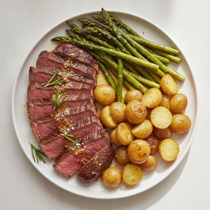 Pan-Seared Flank Steak with Garlic Butter