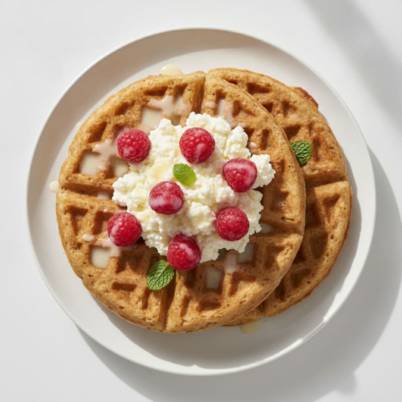 Protein Waffles with Cottage Cheese