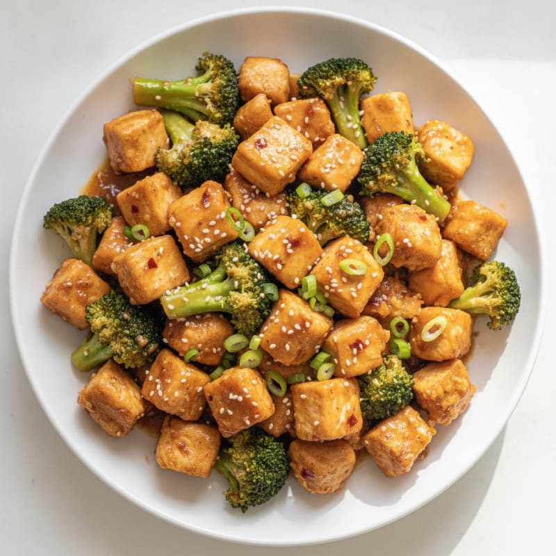 Clean-Eating General Tso's Chicken with Broccoli