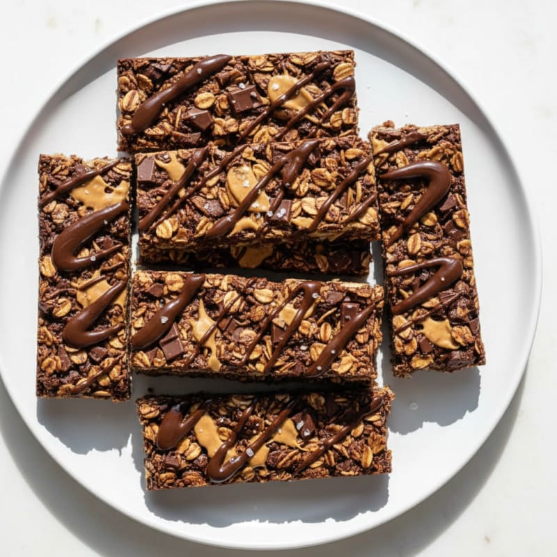 Chewy Chocolate Peanut Butter Protein Bars