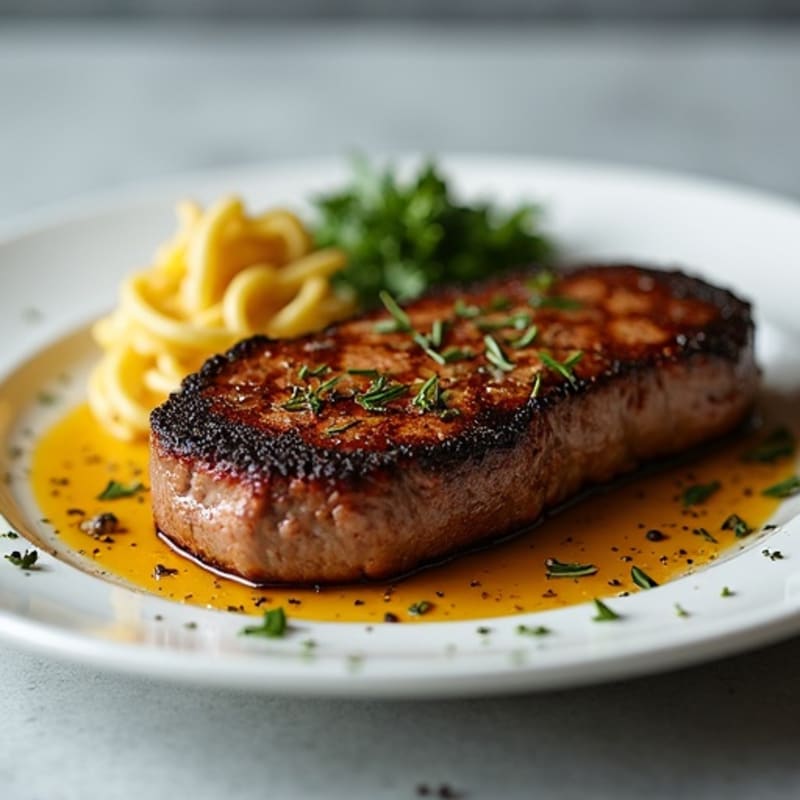 Herb-Crusted Pan Seared Sirloin Steak