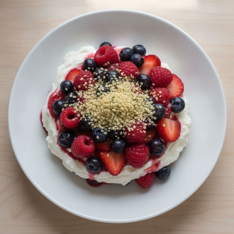 Greek Yogurt Protein Parfait with Mixed Berries
