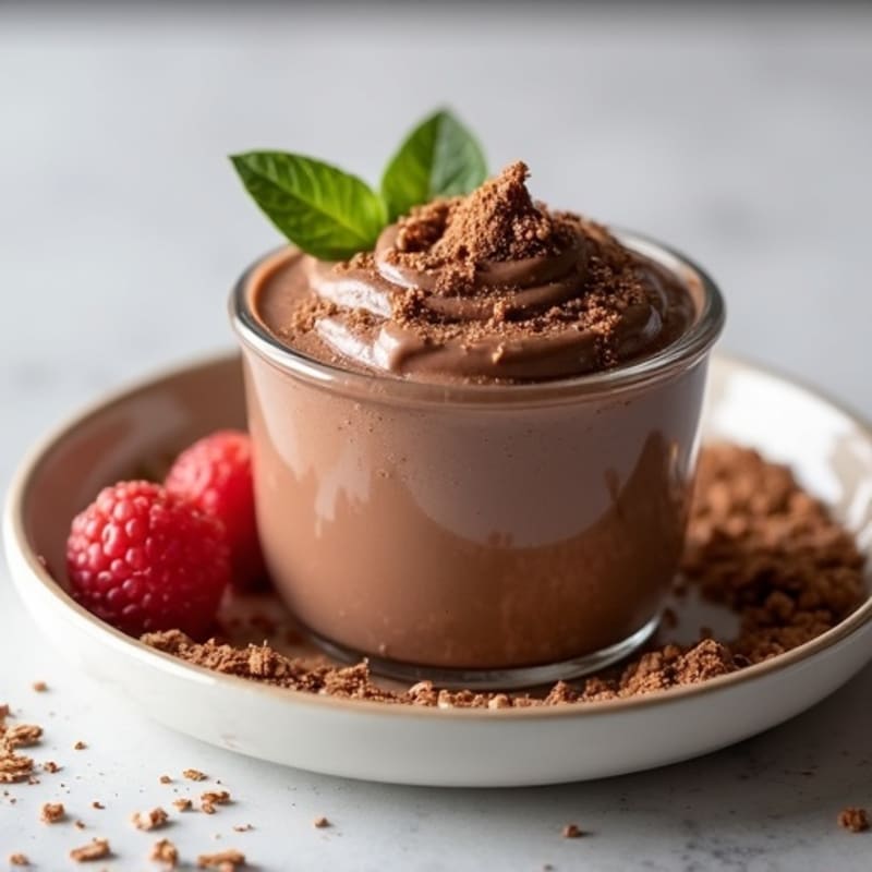 Chocolate Protein Mousse with Greek Yogurt and Chia Seeds