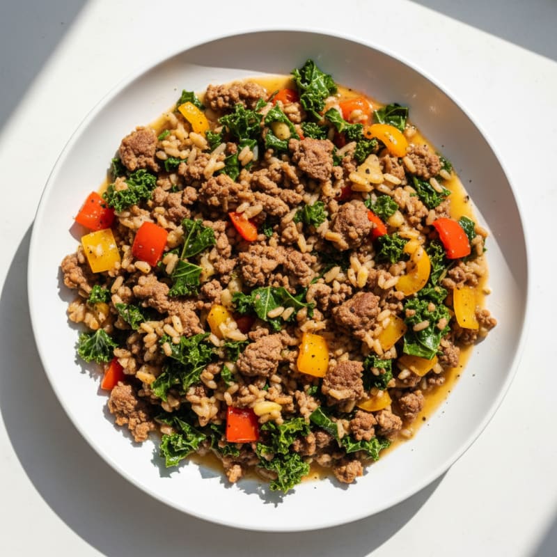 Bison and Wild Rice Skillet