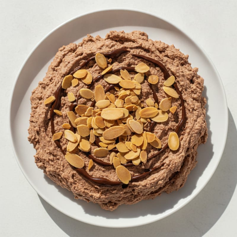 Cottage Cheese Protein Mousse with Sliced Almonds