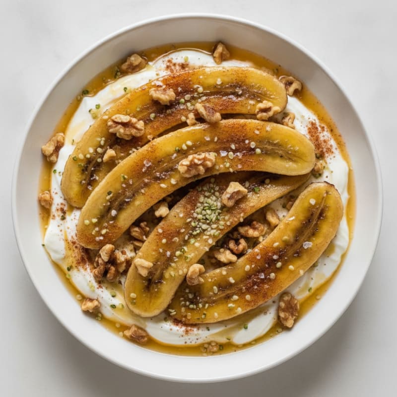 Baked Bananas with Honey-Lime Drizzle