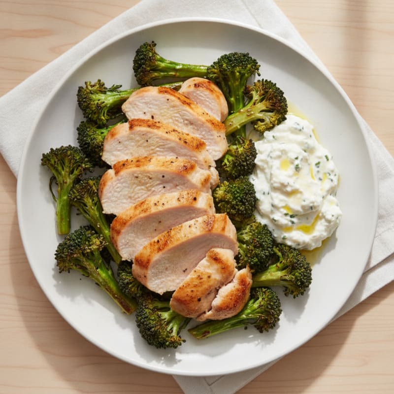 Seared Turkey Breast with Roasted Broccoli