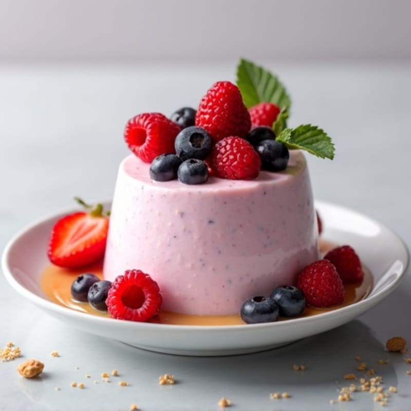 Silky Greek Yogurt Protein Mousse with Fresh Berries
