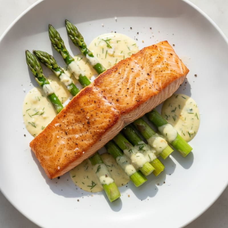 Pan-Seared Salmon with Lemon-Dill Sauce