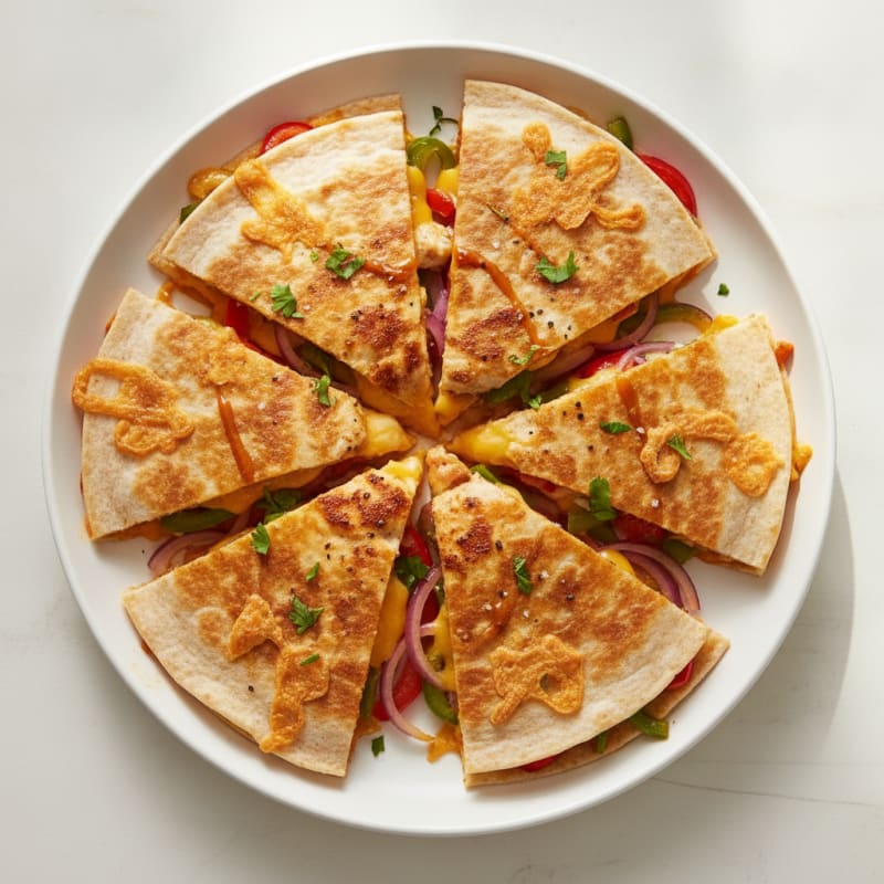 Cheesy Chicken & Pepper Quesadilla