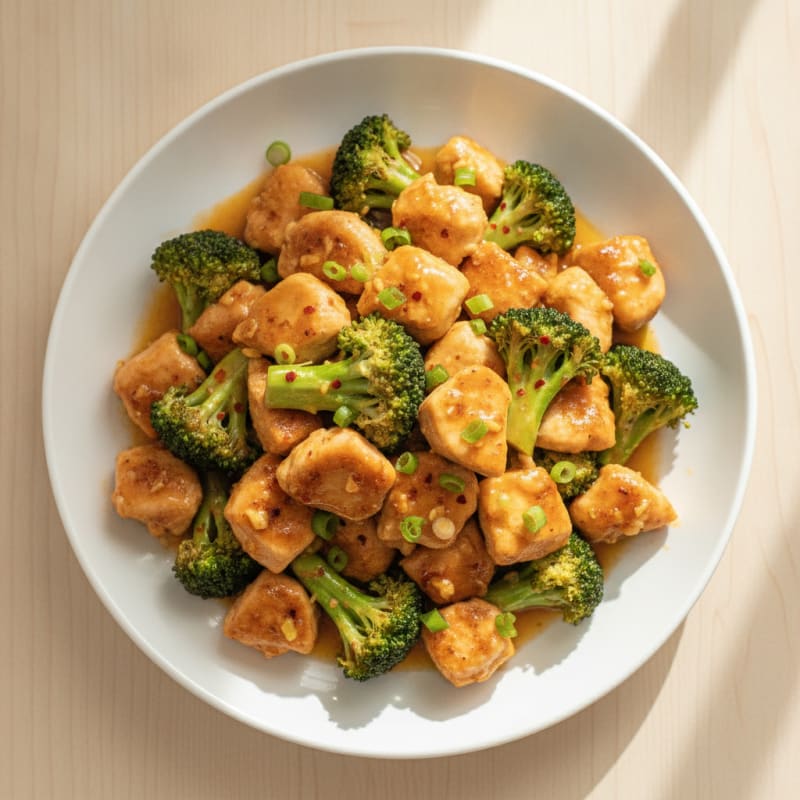 Orange Glazed Chicken Stir-Fry with Broccoli