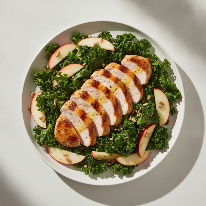 Grilled Turkey Breast with Crunchy Kale Salad