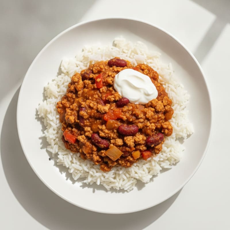 Quorn Chili with Fluffy Rice