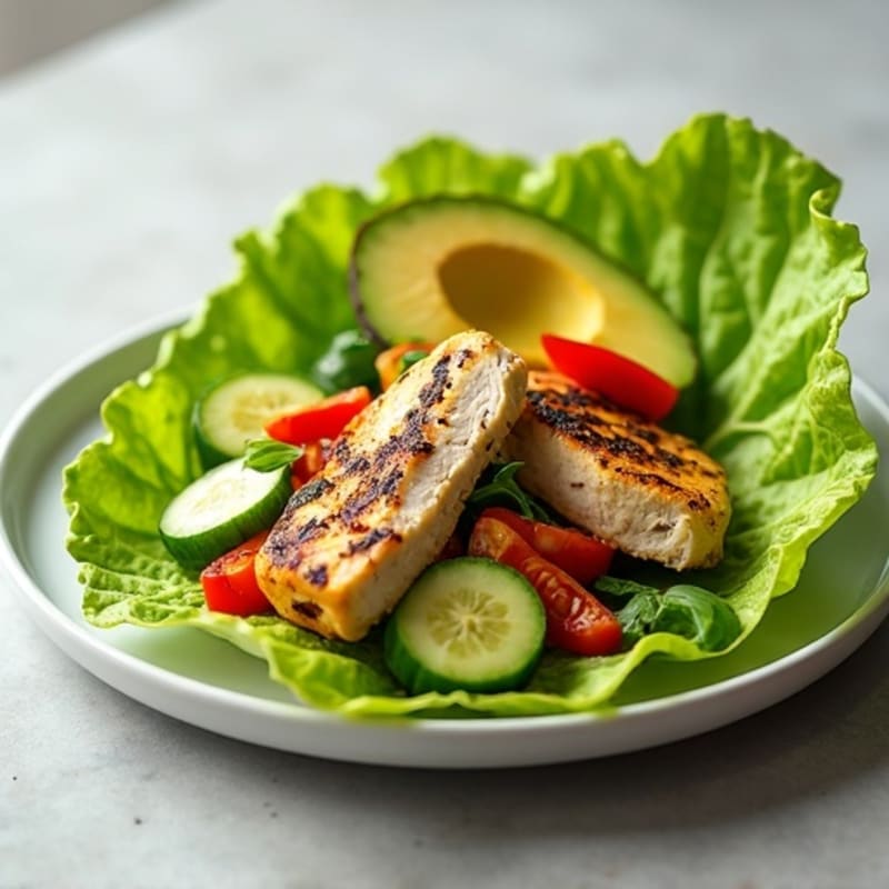 Herb-Seasoned Grilled Chicken Lettuce Wrap