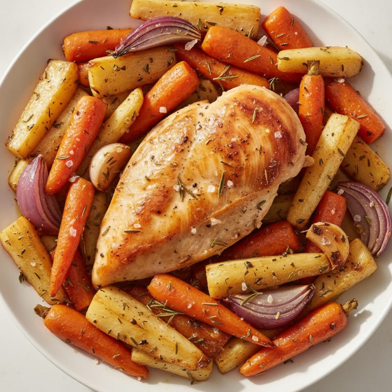 Herb-Roasted Chicken with Root Vegetables