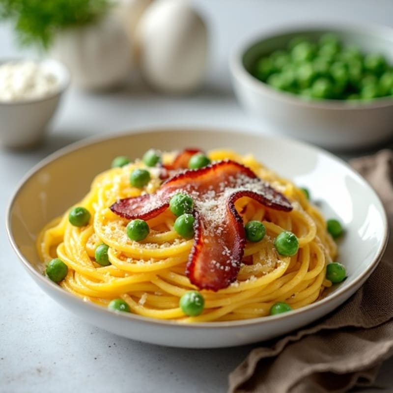 Creamy Turkey Bacon Spaghetti Squash Carbonara