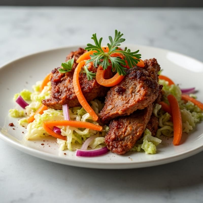 Slow Cooked Smoky Pulled Pork with Crispy Cabbage Slaw
