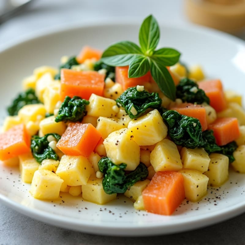 Egg White and Smoked Salmon Scramble with Spinach