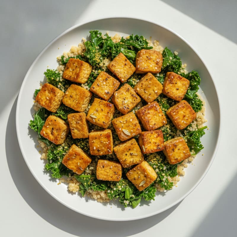 Lemon-Herb Tempeh Quinoa Bowl