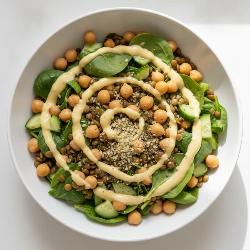 Lentil and Chickpea Power Bowl