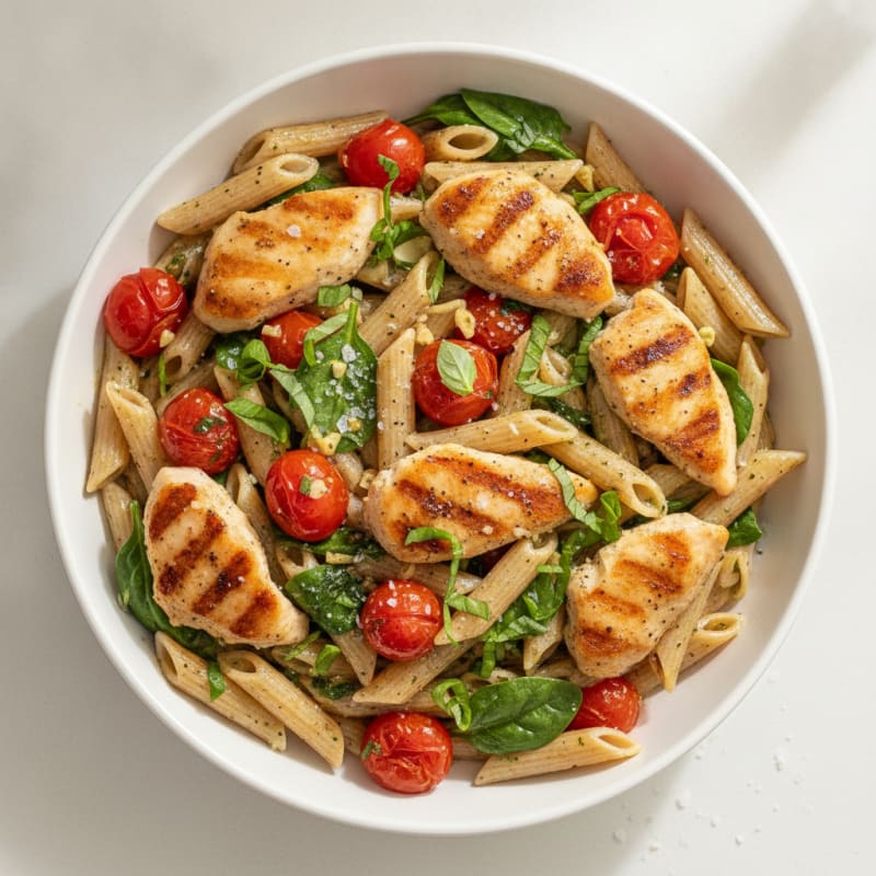 Garlic Herb Pasta with Roasted Tomatoes