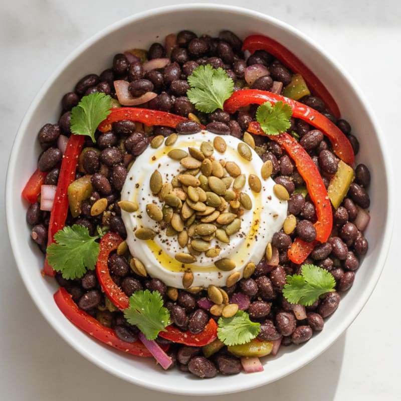 Tangy Black Bean Yogurt Bowl