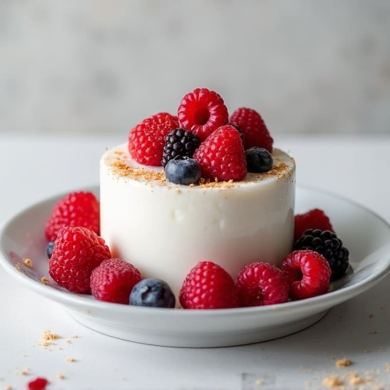 Greek Yogurt Protein Mousse with Mixed Berries