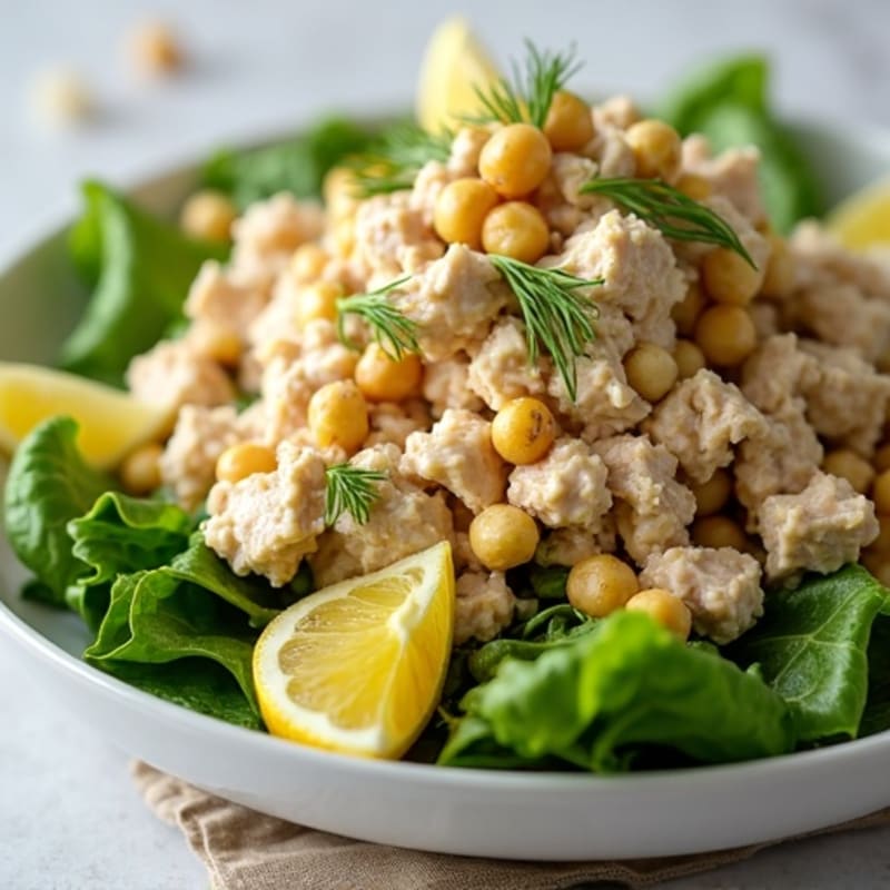 Citrus-Dill Tuna Salad with Crispy Mixed Greens