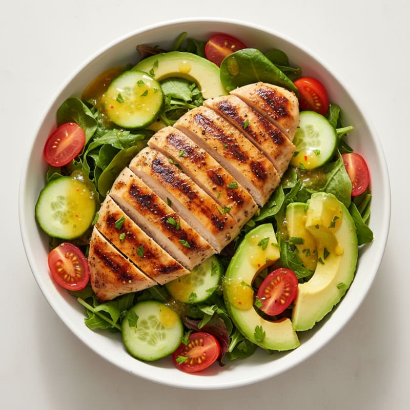Zesty Lemon Herb Grilled Chicken Salad
